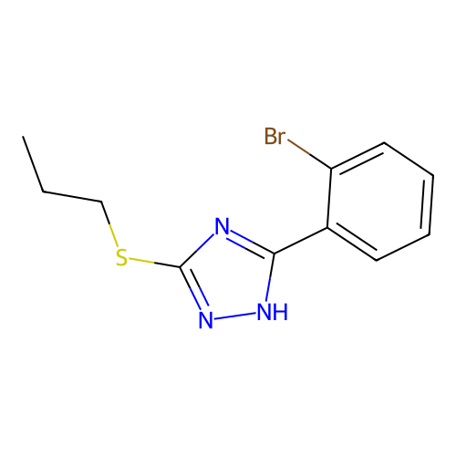 5-(2-bromophenyl)-3-propylsulfanyl-1H-1,2,4-triazole structure