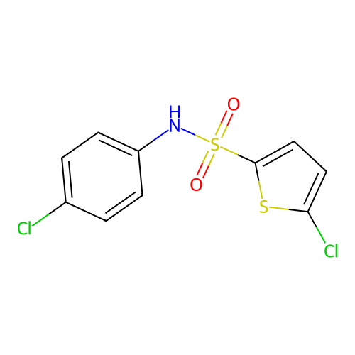5-chloro-N-(4-chlorophenyl)thiophene-2-sulfonamide structure