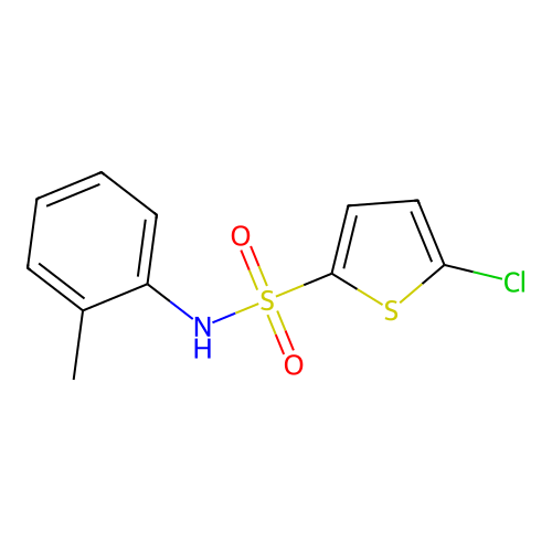 5-chloro-N-(2-methylphenyl)thiophene-2-sulfonamide structure