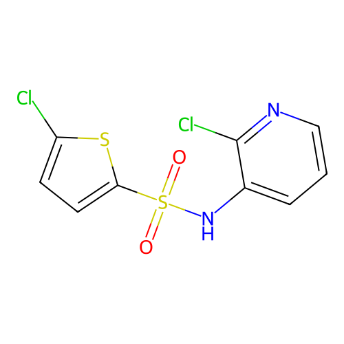 5-chloro-N-(2-chloro-3-pyridinyl)thiophene-2-sulfonamide structure