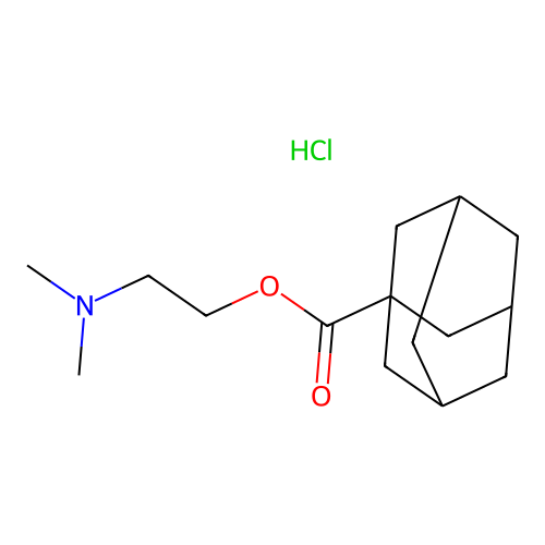 (3r,5r,7r)-2-(Dimethylamino)ethyl adamantane-1-carboxylate hydrochloride structure