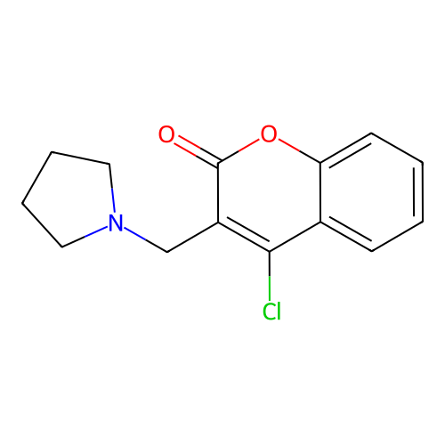 4-Chloro-3-(pyrrolidin-1-ylmethyl)chromen-2-one structure