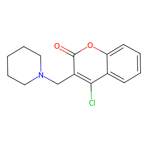 4-Chloro-3-(piperidin-1-ylmethyl)chromen-2-one structure