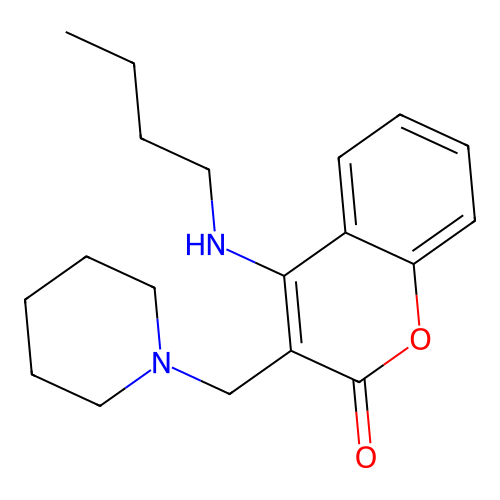 4-(Butylamino)-3-(piperidin-1-ylmethyl)chromen-2-one structure