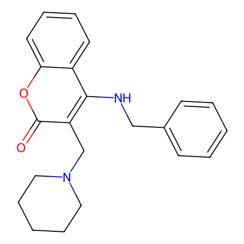 4-(Benzylamino)-3-(piperidinomethyl)coumarin structure