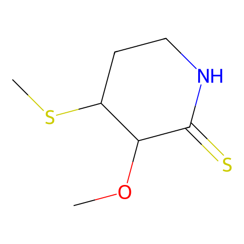 2-Piperidinethione, 3-methoxy-4-(methylthio)- structure