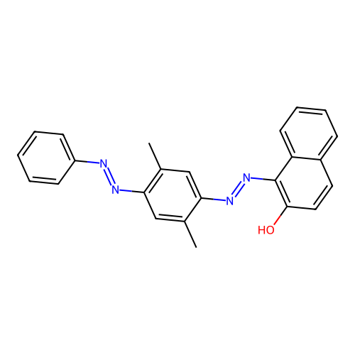1-((2,5-Dimethyl-4-(phenylazo)phenyl)azo)-2-naphthol structure