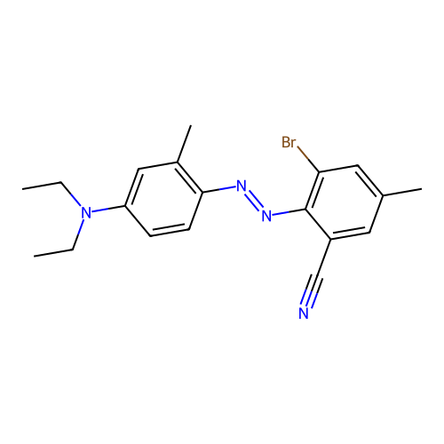 3-Bromo-2-[2-[4-(diethylamino)-2-methylphenyl]diazenyl]-5-methylbenzonitrile structure