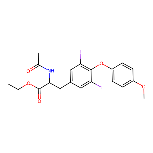 Ethyl 2-acetamido-3-(3,5-diiodo-4-(4-methoxyphenoxy)phenyl)propanoate structure