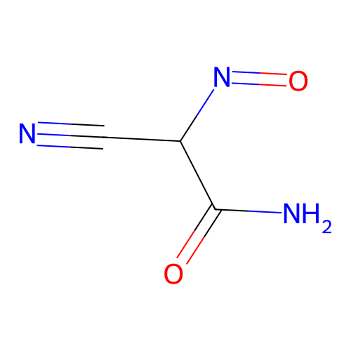 2-Cyano-2-nitrosoacetamide structure
