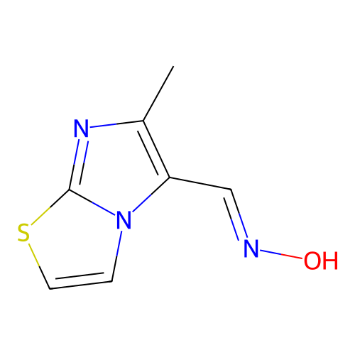 N-[(6-methylimidazo[2,1-b][1,3]thiazol-5-yl)methylidene]hydroxylamine structure