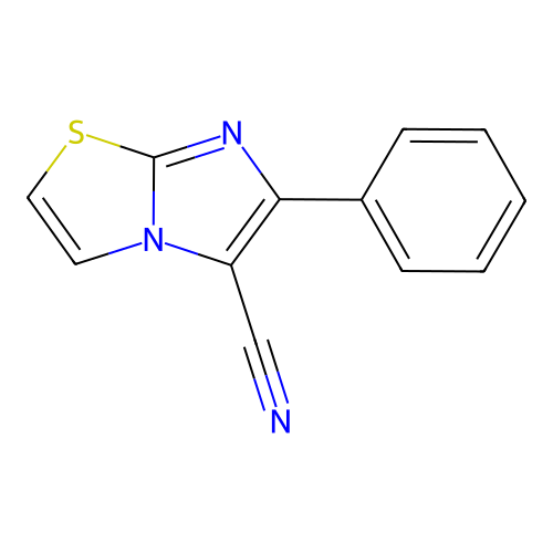 6-Phenylimidazo(2,1-b)thiazole-5-carbonitrile structure