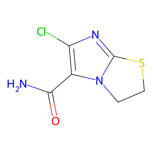 6-Chloro-2,3-dihydroimidazo[2,1-b]thiazole-5-carboxamide structure