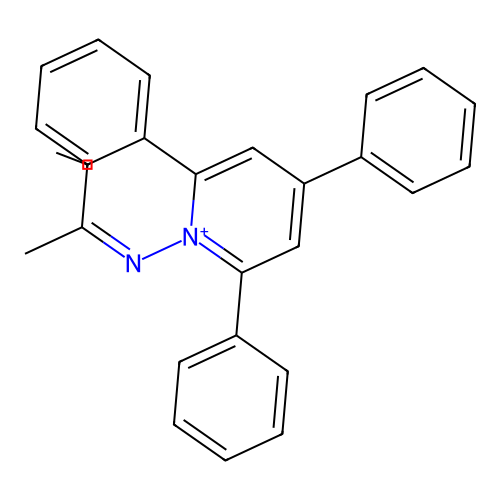 (Z)-N-(2,4,6-triphenylpyridin-1-ium-1-yl)butan-2-imine structure