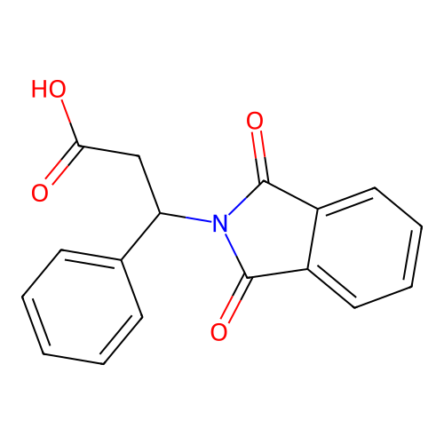 3-(1,3-dioxo-1,3-dihydro-2H-isoindol-2-yl)-3-phenylpropanoic acid structure
