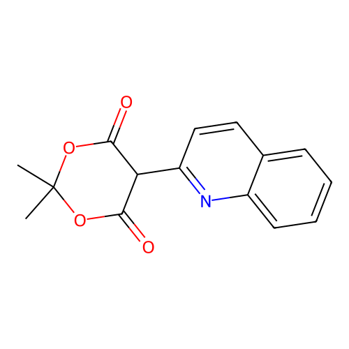 2,2-Dimethyl-5-(2-quinolinyl)-1,3-dioxane-4,6-dione structure