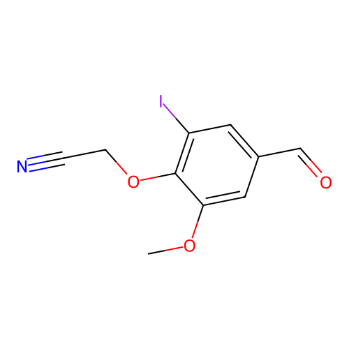 2-(4-Formyl-2-iodo-6-methoxyphenoxy)acetonitrile structure