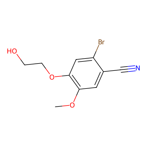 2-Bromo-4-(2-hydroxyethoxy)-5-methoxybenzonitrile structure