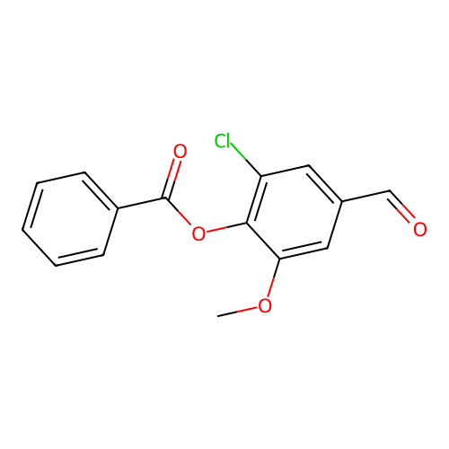2-Chloro-4-formyl-6-methoxyphenyl benzoate structure