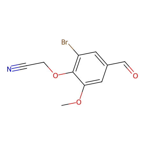 2-(2-Bromo-4-formyl-6-methoxyphenoxy)acetonitrile structure