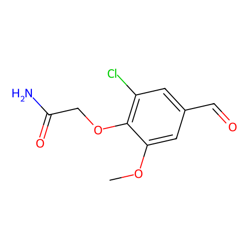 2-(2-Chloro-4-formyl-6-methoxyphenoxy)acetamide structure