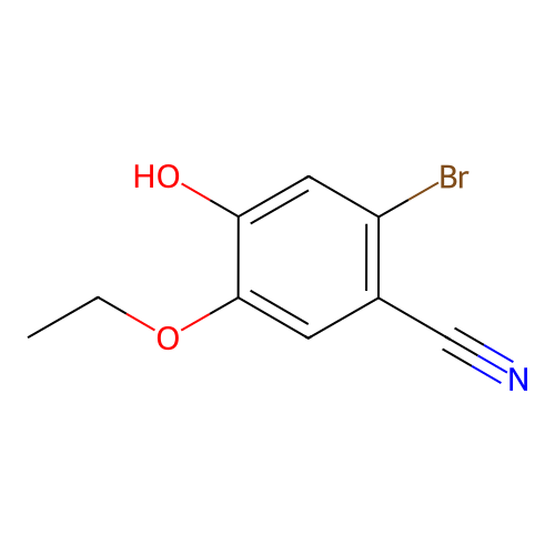 2-Bromo-5-ethoxy-4-hydroxybenzonitrile structure