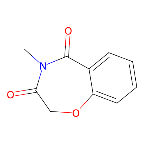 1,4-Benzoxazepine-3,5(2H,4H)-dione, 4-methyl- structure