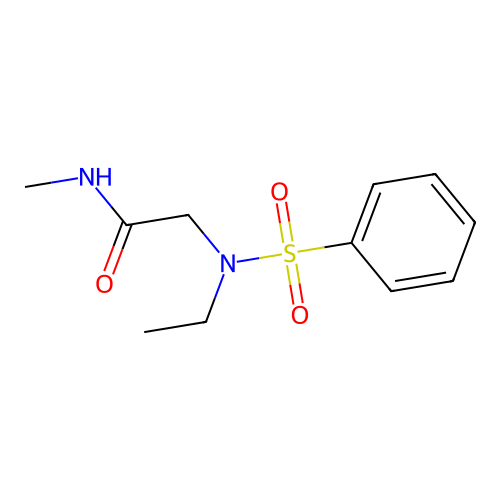 2-[benzenesulfonyl(ethyl)amino]-N-methylacetamide structure