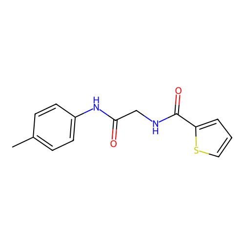 N-[2-(4-methylanilino)-2-oxoethyl]thiophene-2-carboxamide structure