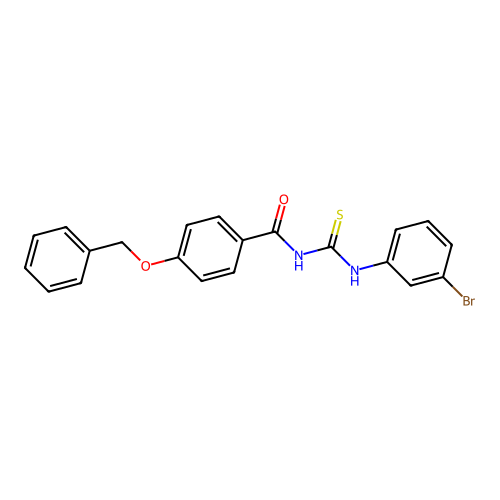N-[(3-bromophenyl)carbamothioyl]-4-phenylmethoxybenzamide structure