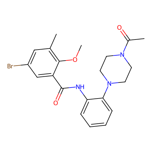 N-[2-(4-acetylpiperazin-1-yl)phenyl]-5-bromo-2-methoxy-3-methylbenzamide structure