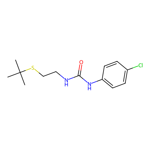 1-(2-Tert-butylsulfanylethyl)-3-(4-chlorophenyl)urea structure