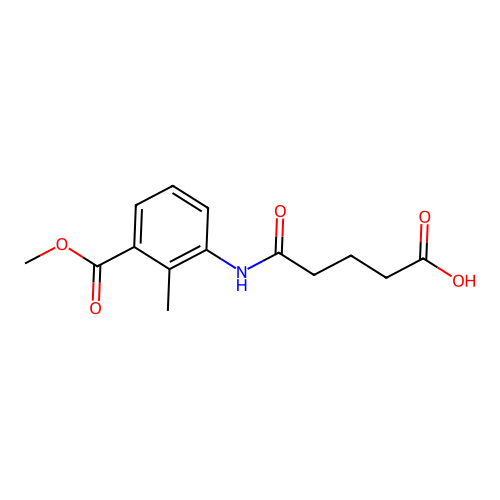 5-((3-(Methoxycarbonyl)-2-methylphenyl)amino)-5-oxopentanoic acid structure