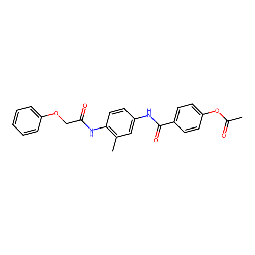 4-({3-Methyl-4-[(phenoxyacetyl)amino]phenyl}carbamoyl)phenyl acetate structure