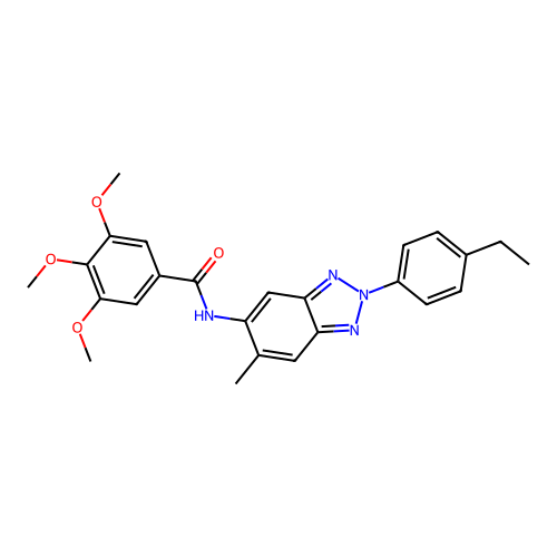 N-[2-(4-ethylphenyl)-6-methylbenzotriazol-5-yl]-3,4,5-trimethoxybenzamide structure