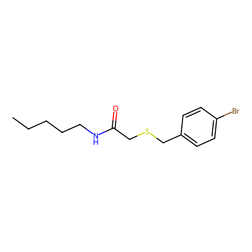 2-[(4-bromobenzyl)sulfanyl]-N-pentylacetamide structure