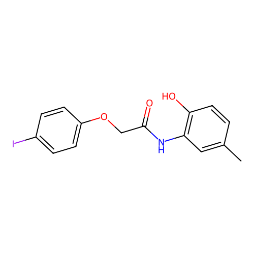 N-(2-hydroxy-5-methylphenyl)-2-(4-iodophenoxy)acetamide structure