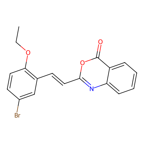 2-[(E)-2-(5-bromo-2-ethoxyphenyl)ethenyl]-3,1-benzoxazin-4-one structure