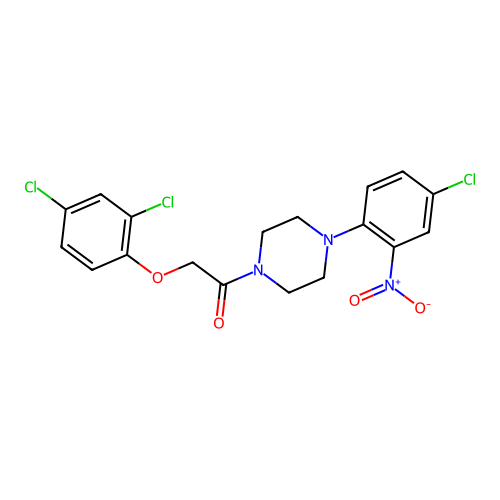 1-[4-(4-Chloro-2-nitrophenyl)piperazin-1-yl]-2-(2,4-dichlorophenoxy)ethanone structure