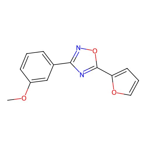 5-(Furan-2-yl)-3-(3-methoxyphenyl)-1,2,4-oxadiazole structure