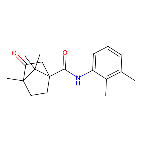 N-(2,3-dimethylphenyl)-4,7,7-trimethyl-3-oxobicyclo[2.2.1]heptane-1-carboxamide structure