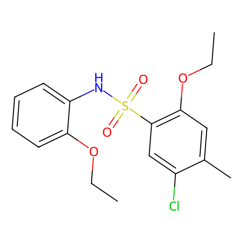 5-chloro-2-ethoxy-N-(2-ethoxyphenyl)-4-methylbenzenesulfonamide structure