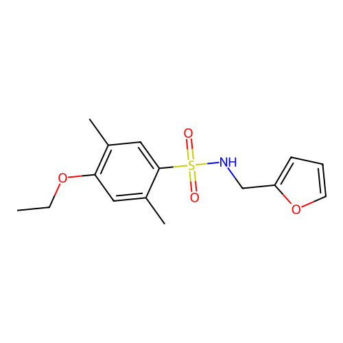 4-ethoxy-N-(furan-2-ylmethyl)-2,5-dimethylbenzenesulfonamide structure