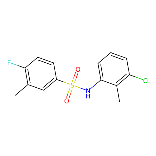 N-(3-chloro-2-methylphenyl)-4-fluoro-3-methylbenzenesulfonamide structure