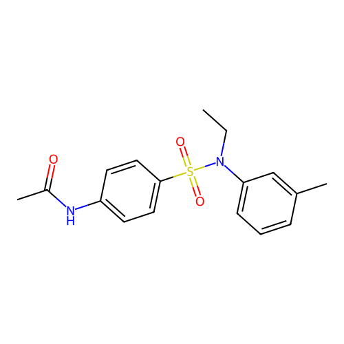 N-{4-[ethyl(3-methylphenyl)sulfamoyl]phenyl}acetamide structure