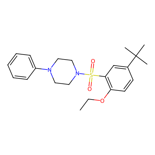 1-(5-Tert-butyl-2-ethoxybenzenesulfonyl)-4-phenylpiperazine structure