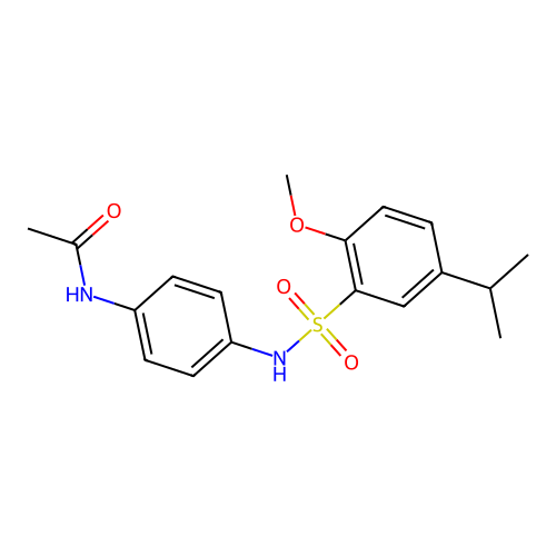 Acetamide, N-[4-[[[2-methoxy-5-(1-methylethyl)phenyl]sulfonyl]amino]phenyl]- structure