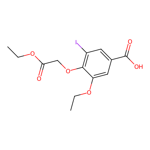 3-Ethoxy-4-(2-ethoxy-2-oxoethoxy)-5-iodobenzoic acid structure