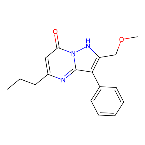 2-(methoxymethyl)-3-phenyl-5-propylpyrazolo[1,5-a]pyrimidin-7(4H)-one structure