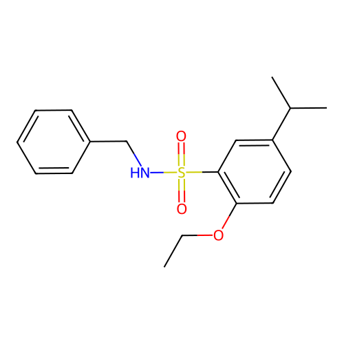 N-benzyl-2-ethoxy-5-isopropylbenzenesulfonamide structure